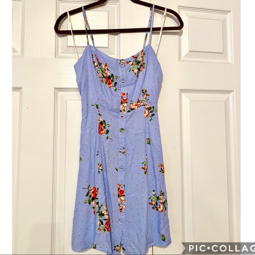 Periwinkle Floral Mini Dress
